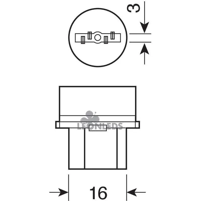 Ampoule LED W21/5W 2 Pôles Osram 12V| LeonLeds.com