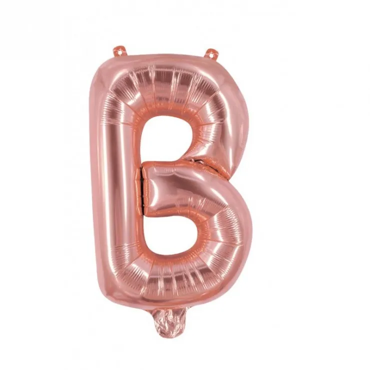 Ballon mylar lettre B rose gold 40cm