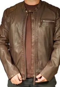 Blouson Giorgio Cuir Homme Draper Woody Marron