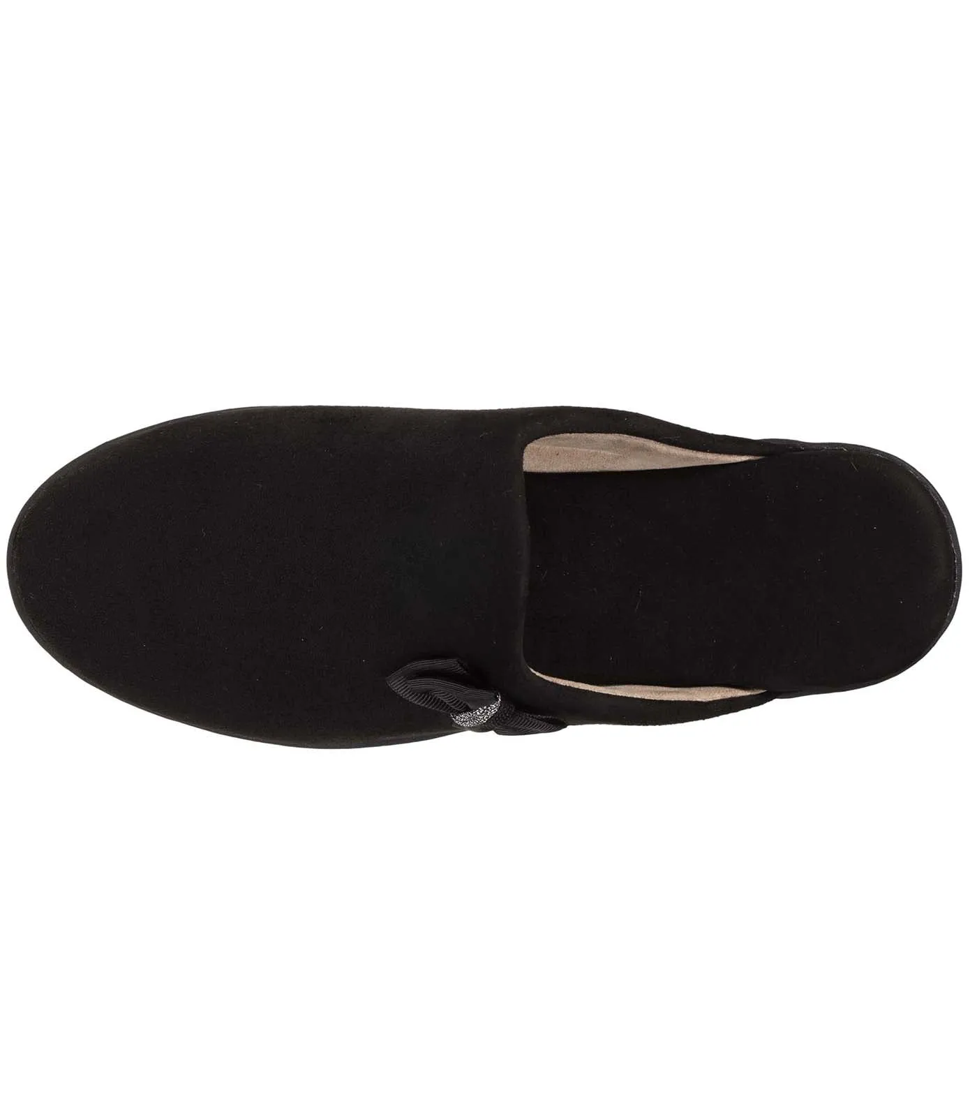 Chaussons mules Femme Talon Nœud Noir