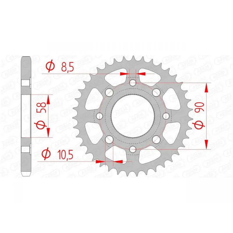Couronne AFAM acier standard 10201 - 428