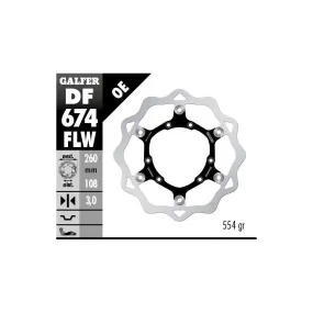 Disque de frein avant flottant Wave GALFER - 260 mm- RIEJU MRX - TANGO