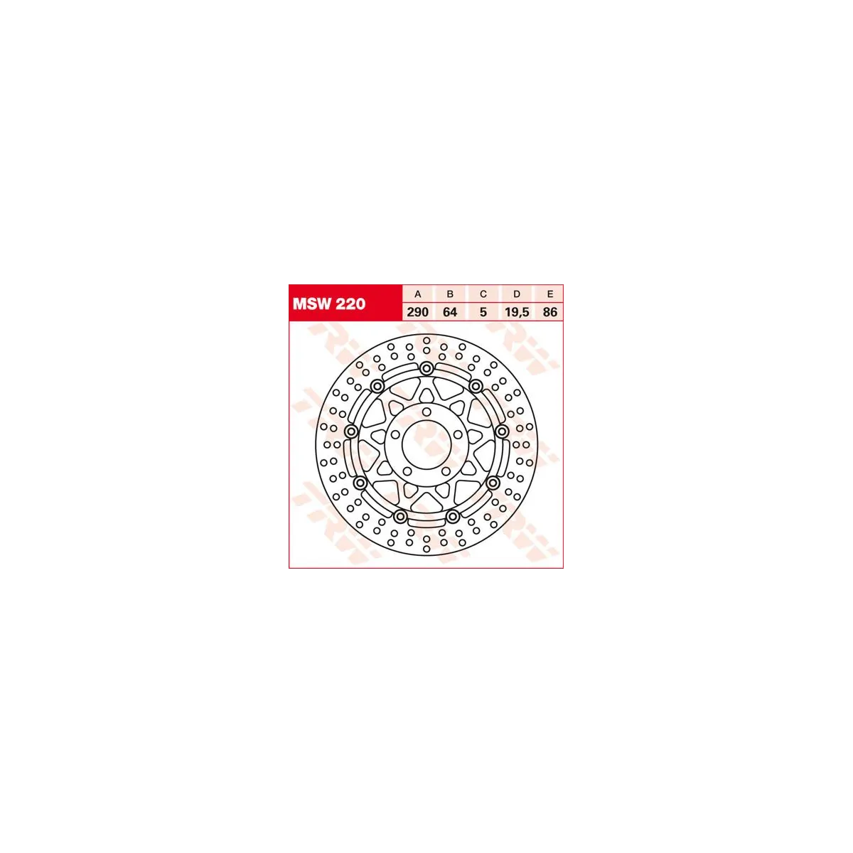 Disque de frein flottant TRW diamètre 290 mm