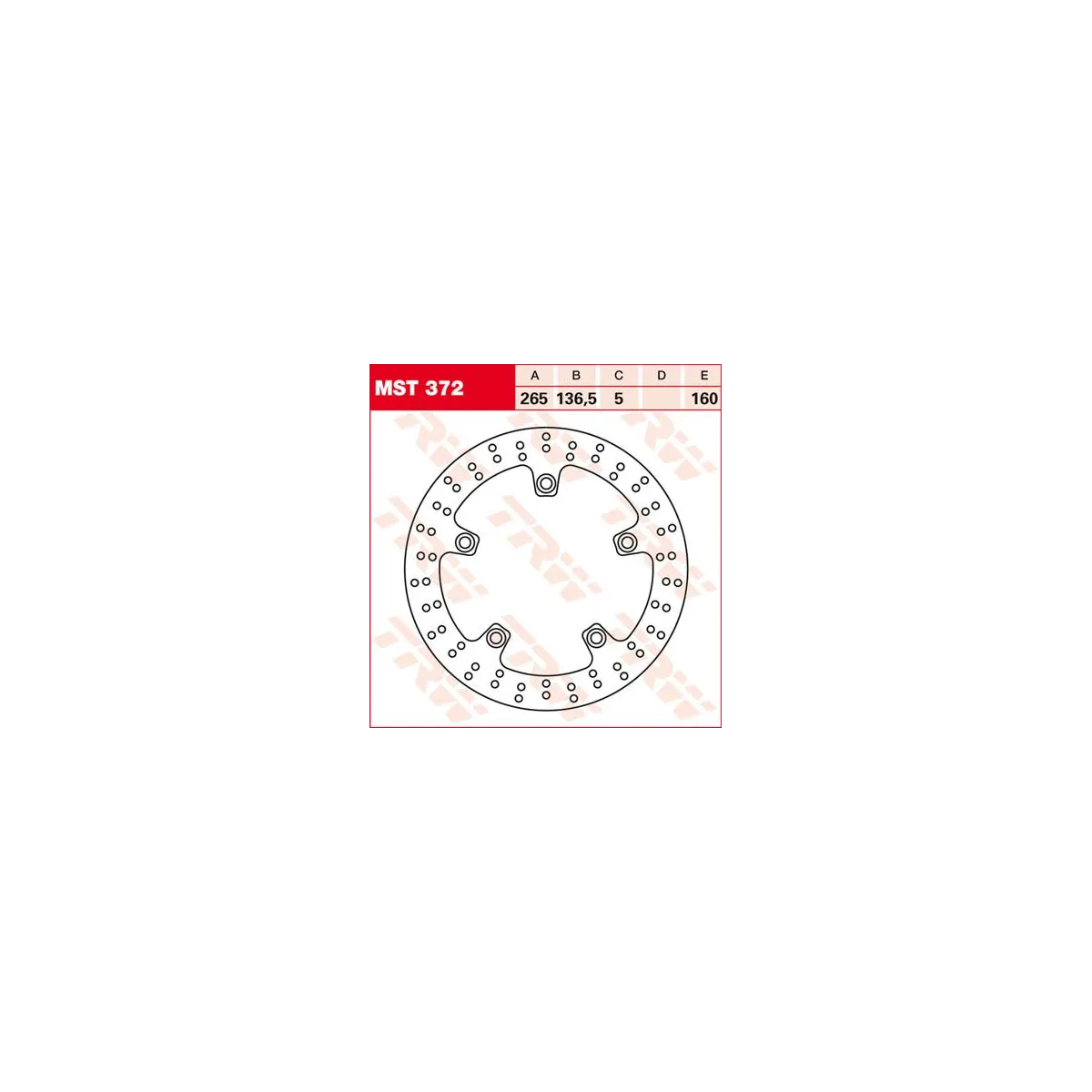 Disque de frein TRW diamètre 265 mm
