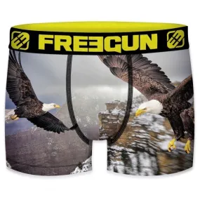 FREEGUN Boxer Homme Microfibre recyclée EAG Gris