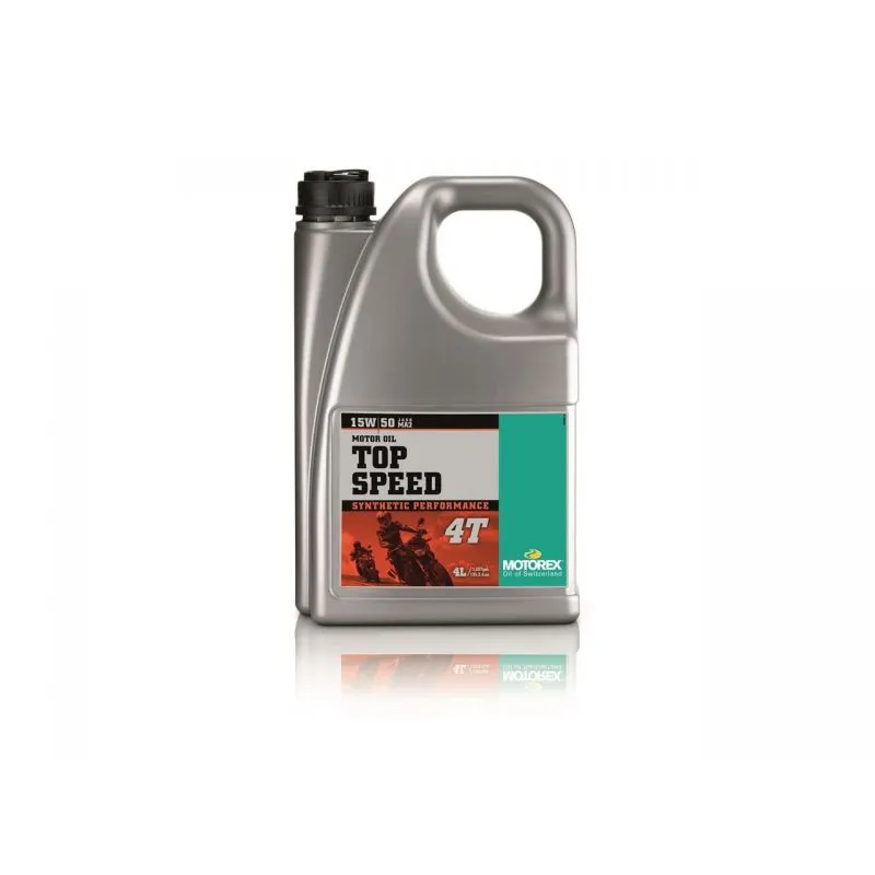 Huile moteur MOTOREX Top Speed 4T 15W50 synthétique 4L