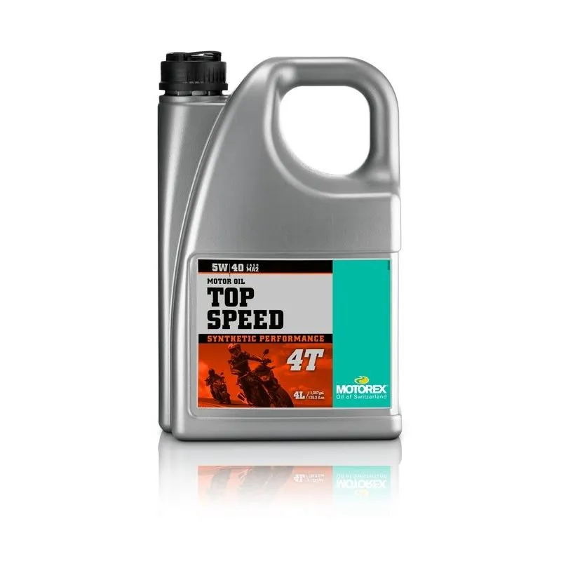 Huile moteur MOTOREX Top Speed 4T 5W40 synthétique 4L