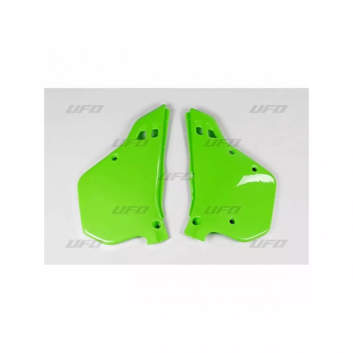 Plaques Latérales UFO Vert KX Kawasaki KX125/250 78227442 - Plaque numero moto
