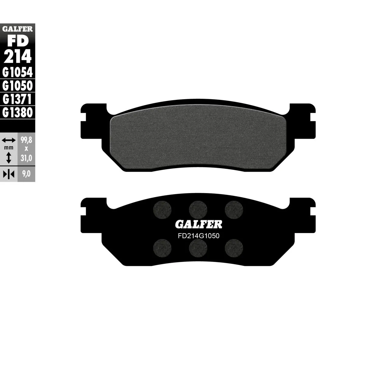 Plaquettes de frein GALFER - G1050SEMI METAL FD214