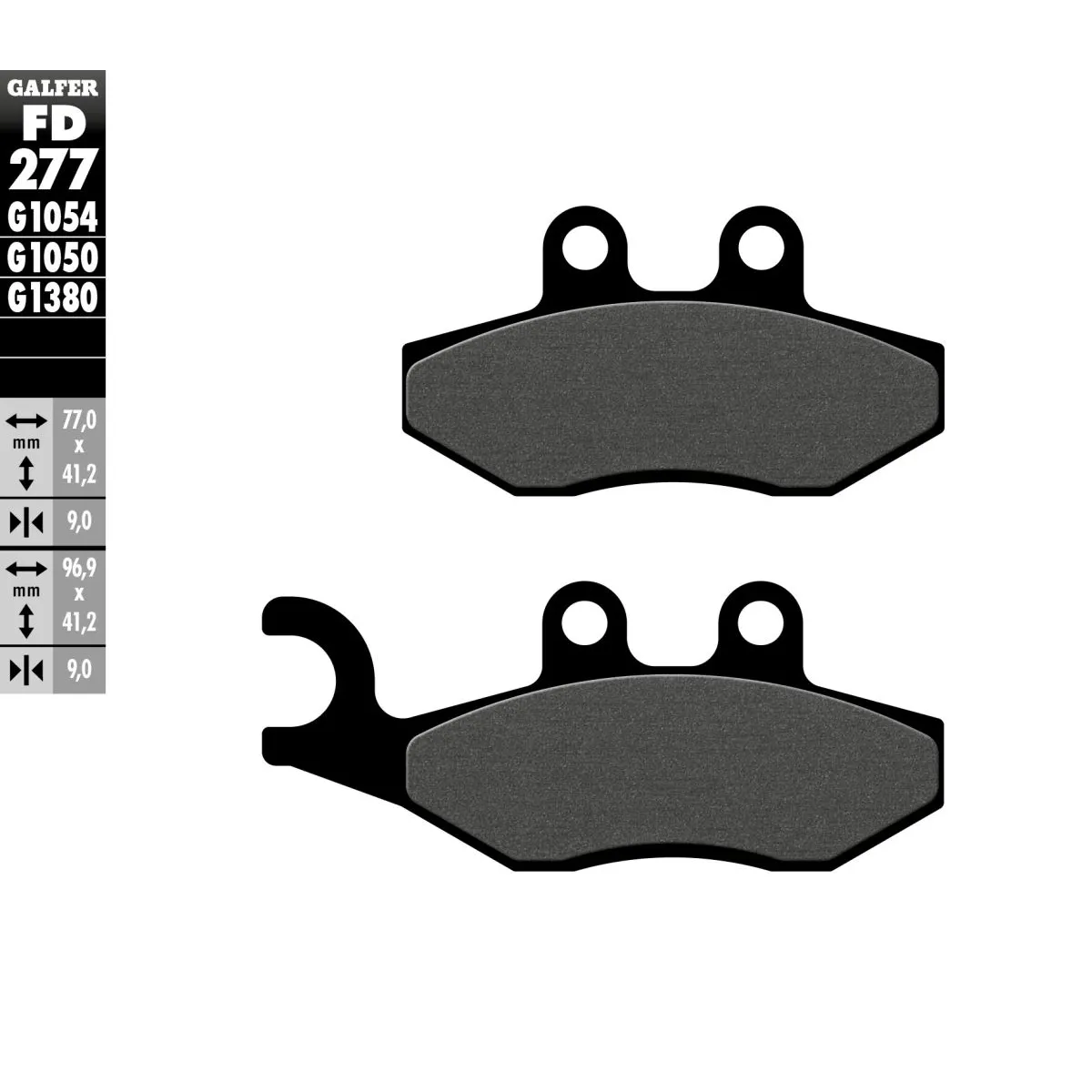 Plaquettes de frein GALFER - G1050SEMI METAL FD277
