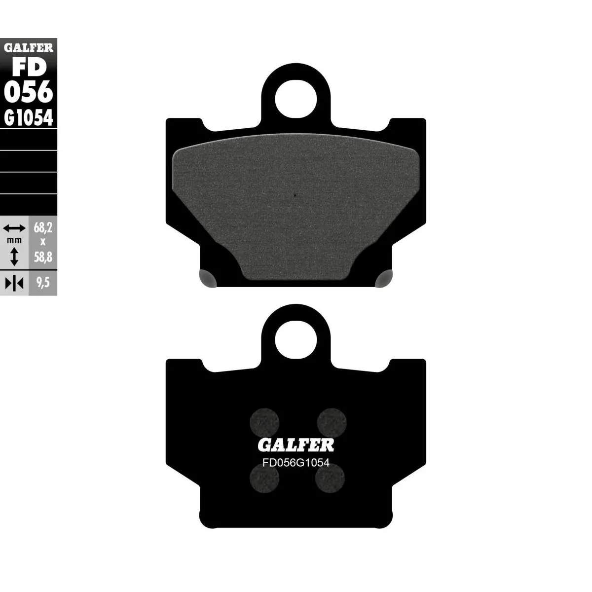 Plaquettes de frein GALFER - G1054 ORGANIQUE SEMI METAL FD056