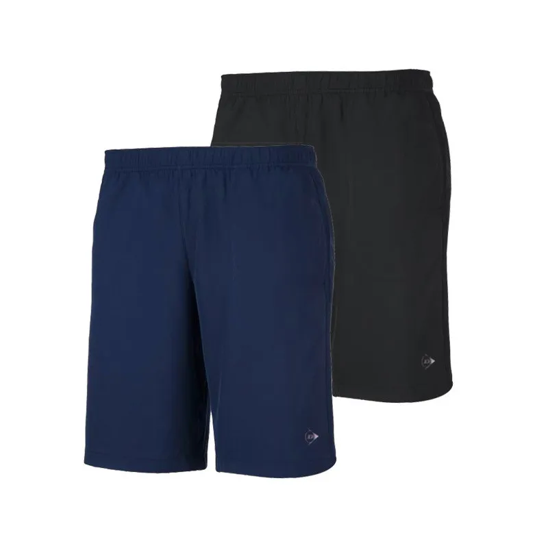 Short de tennis Dunlop pour homme - Noir ou bleu marine