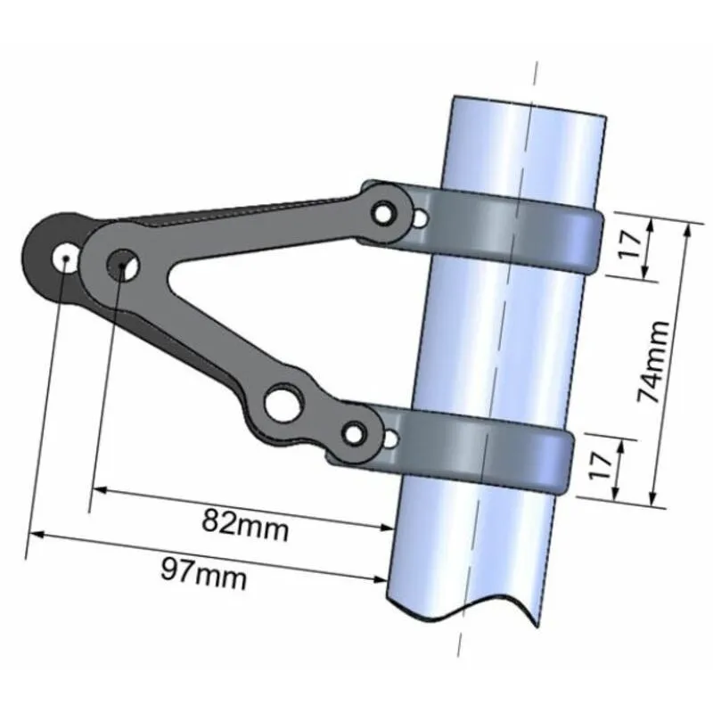 Support de phare avec insert clignotants LSL Ø53- piecemotoquad