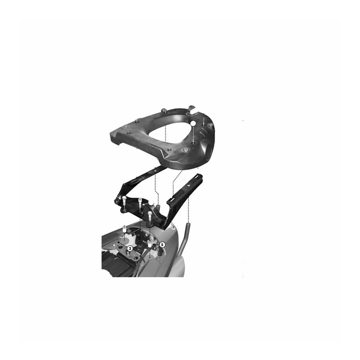 Support top case Givi Monokey SR116 Suzuki 600 GSR avec platine