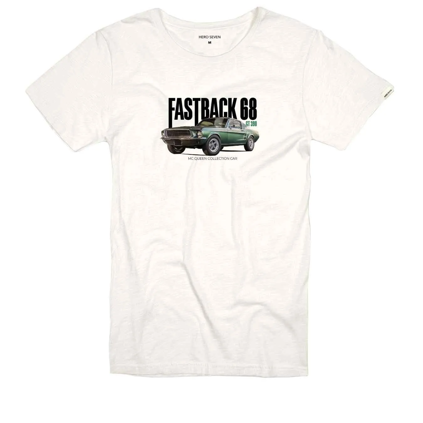 T-shirt STEVE MCQUEEN Hero Seven Printemps Fastback Blanc pour homme