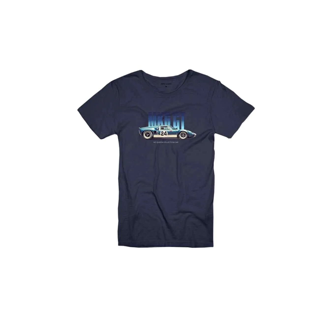 T-shirt STEVE MCQUEEN Hero Seven Printemps GT40 Bleu pour homme