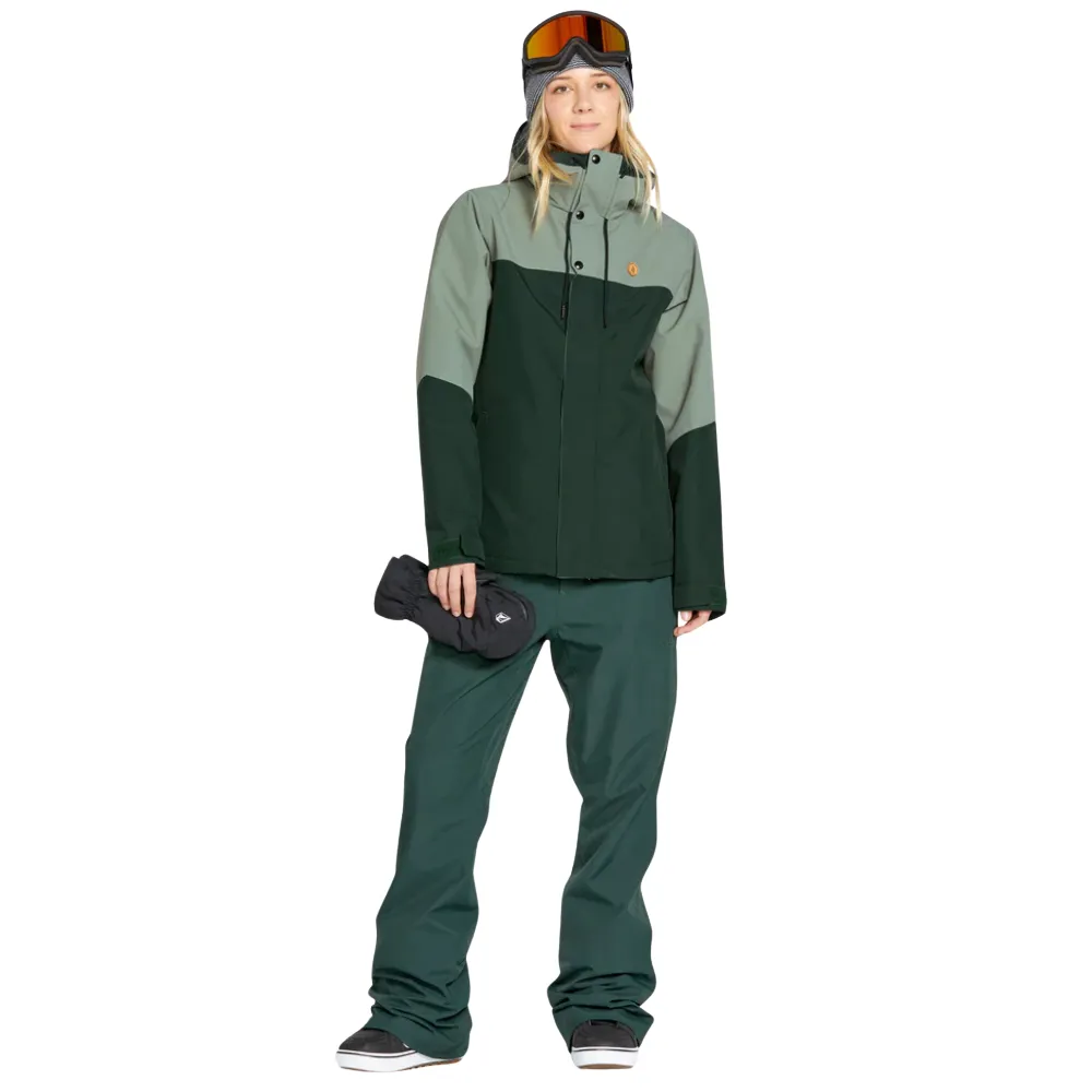 Veste de snowboard isolée Bolt pour femme Scarab Green